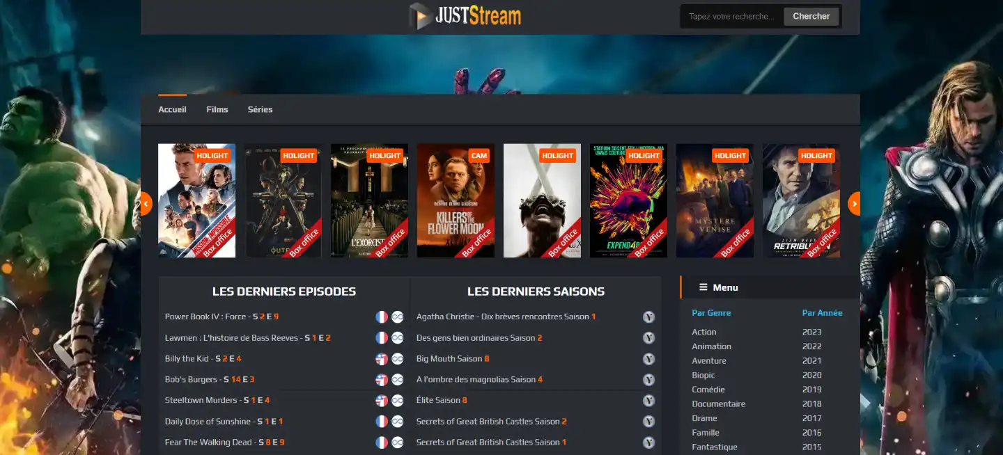 Top 10 films récents populaires sur Juststream VF et VOSTFR
